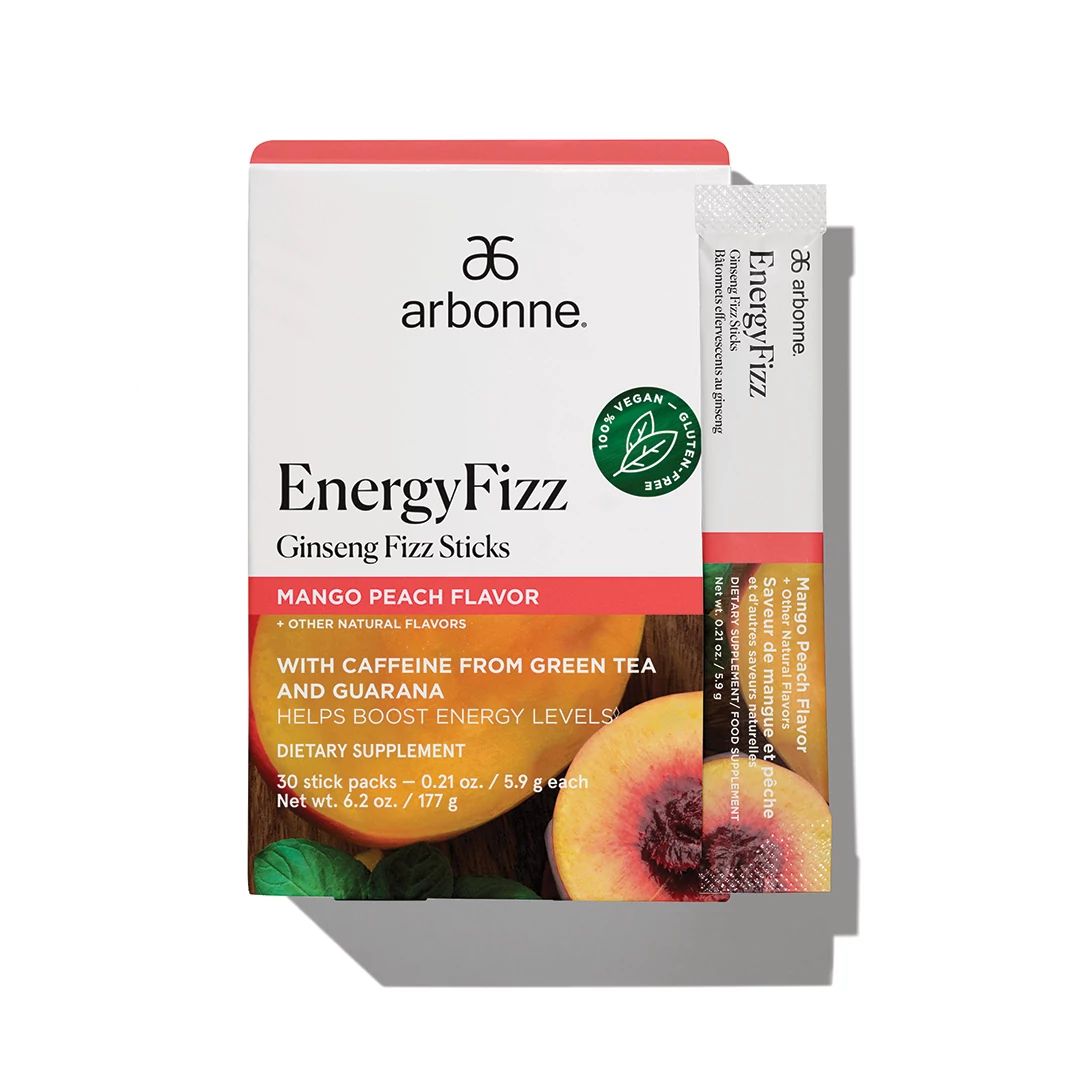EnergyFizz Ginseng Fizz Sticks - Mango Peach Flavor