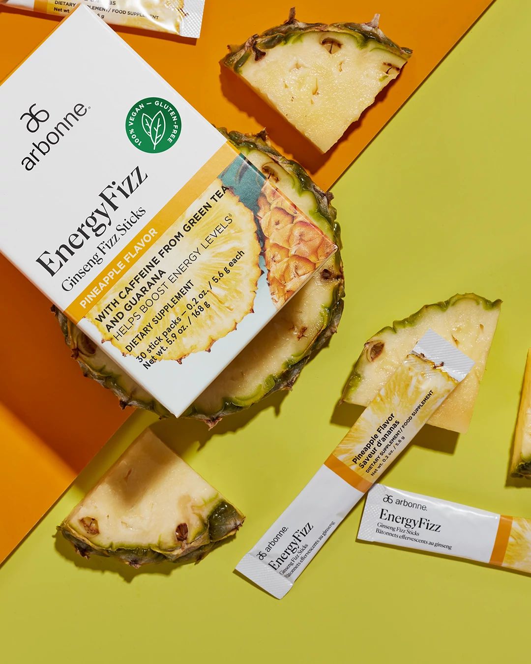 EnergyFizz Ginseng Fizz Sticks - Pineapple Flavor