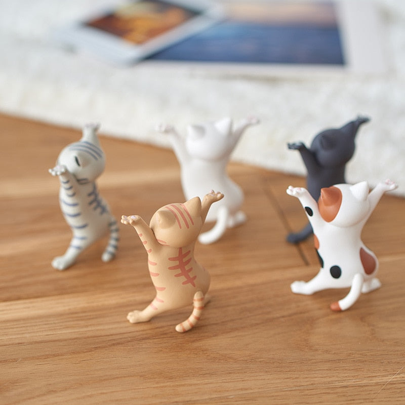 1/5 pcs Dancing Cat Stand for AirPods 1 2 Pro Cute Headphones Stand Funny Cat Toy Headphones Holder Pen Holder Desk Decoration